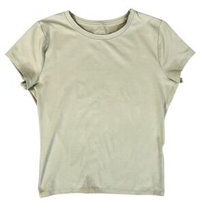 Hollister Womens Crew Neck Short Sleeve Basic T Shirt Size M stretch Y2K green